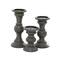 Brown Mango Wood Country Cottage Candle Holder Set